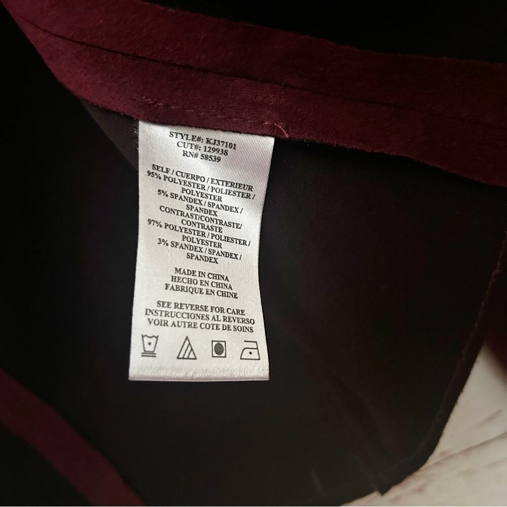 KUT FROM THE KLOTH Maroon Draped Moto Jacket Size S - Picture 6 of 8